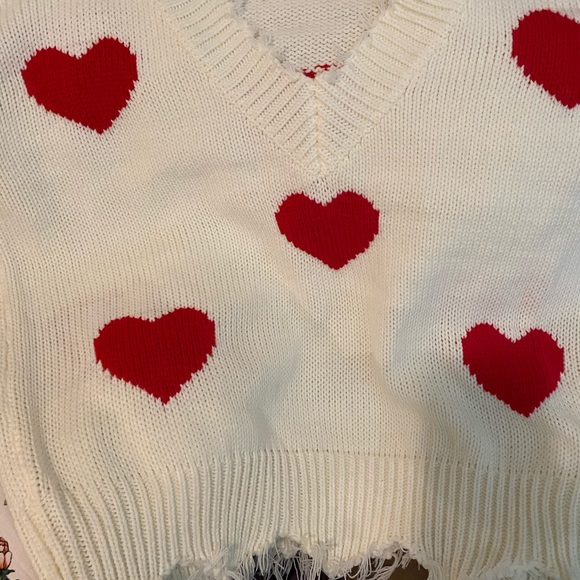 Main strip heart sweater - Picture 2 of 4